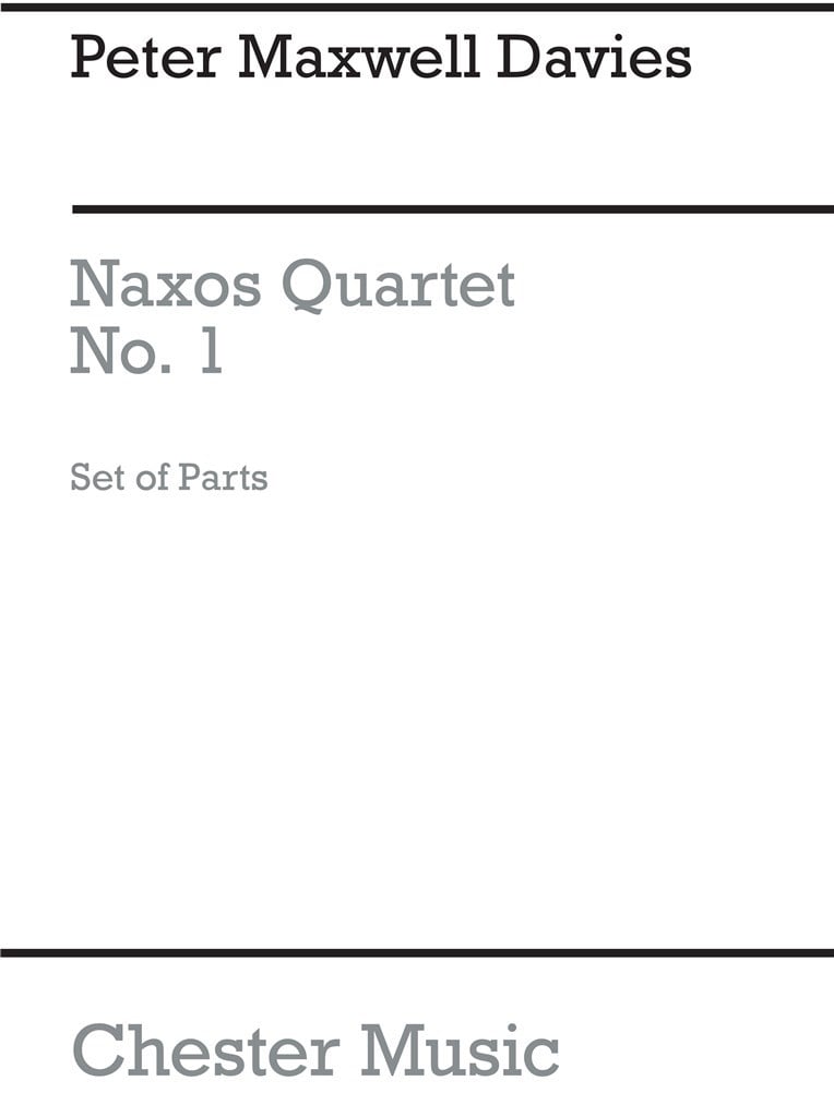 Naxos Quartet No.1 (Parts)